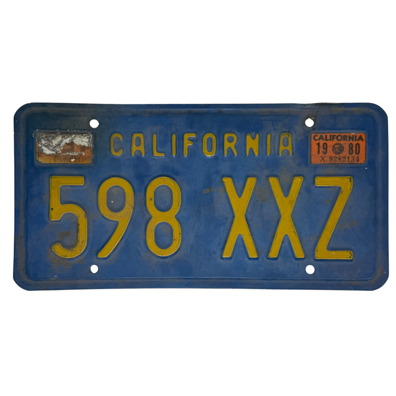 Plaque d'immatriculation de Californie Plaque d'immatriculation de Californie