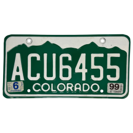 Colorado license plate