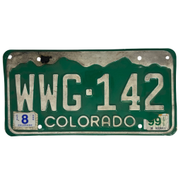 Colorado license plate
