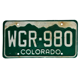 Colorado license plate