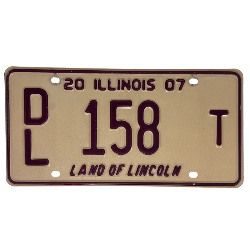 Illinois license plate Illinois license plate