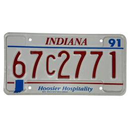 Indiana license plate