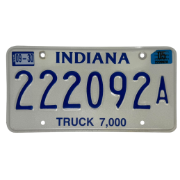 Tablica rejestracyjna Indiana