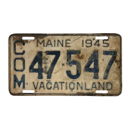 Placa de matrícula de Maine
