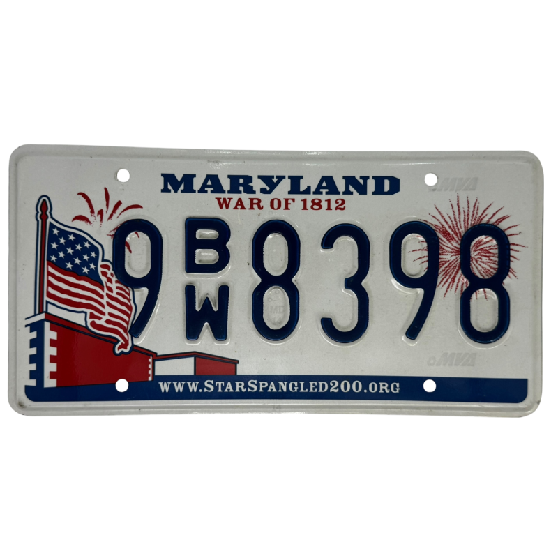 Maryland license plate Maryland license plate