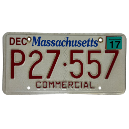 Massachusetts Nummernschild