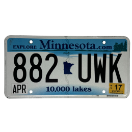 Plaque d'immatriculation du Minnesota