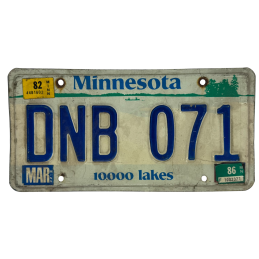 Plaque d'immatriculation du Minnesota