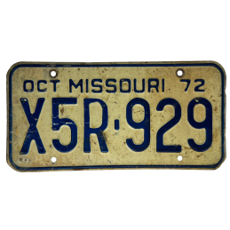 Plaque d'immatriculation du Missouri