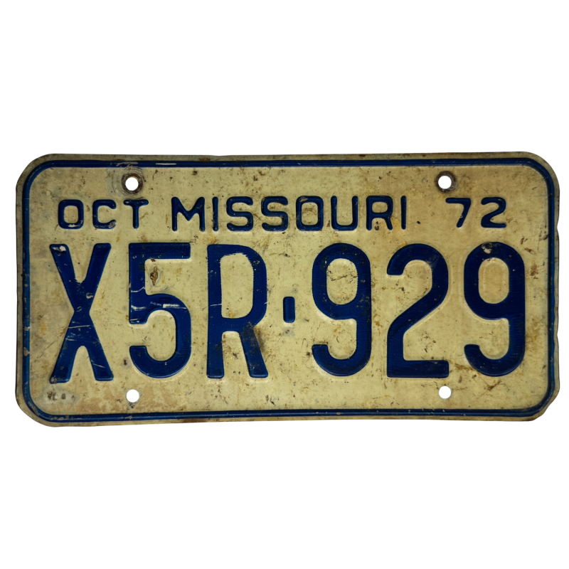 Missouri license plate Missouri license plate