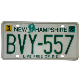New Hampshire license plate