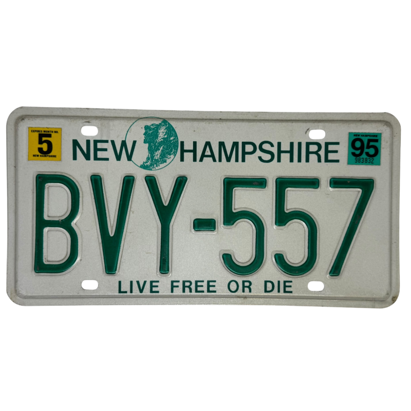 New Hampshire license plate New Hampshire license plate