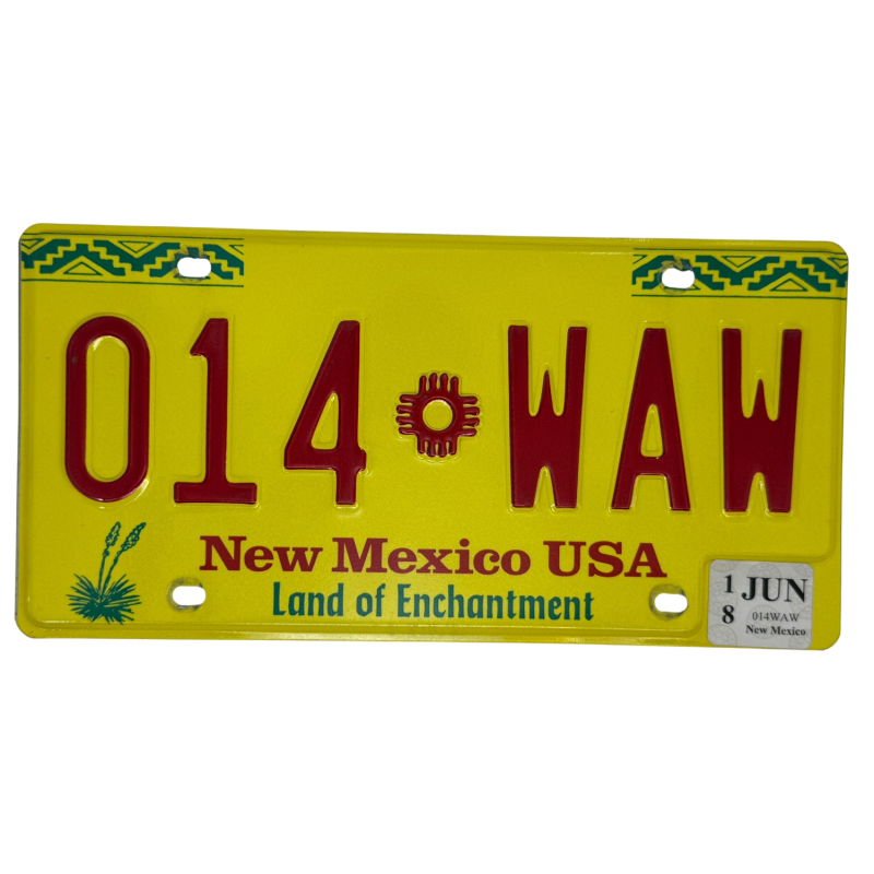 New Mexico license plate New Mexico license plate