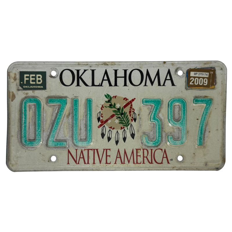 Oklahoma license plate Oklahoma license plate