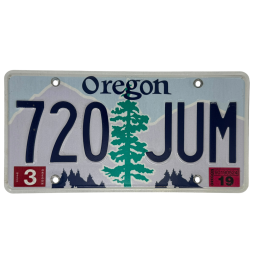 Oregon license plate