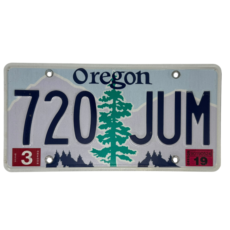 Oregon license plate Oregon license plate