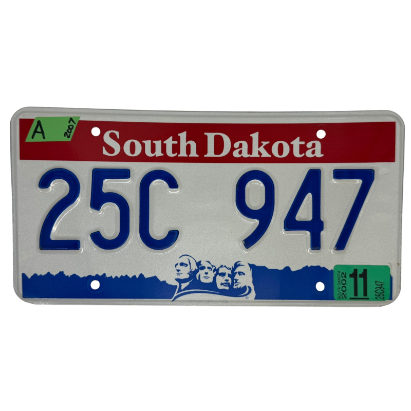 South Dakota Nummernschild South Dakota Nummernschild