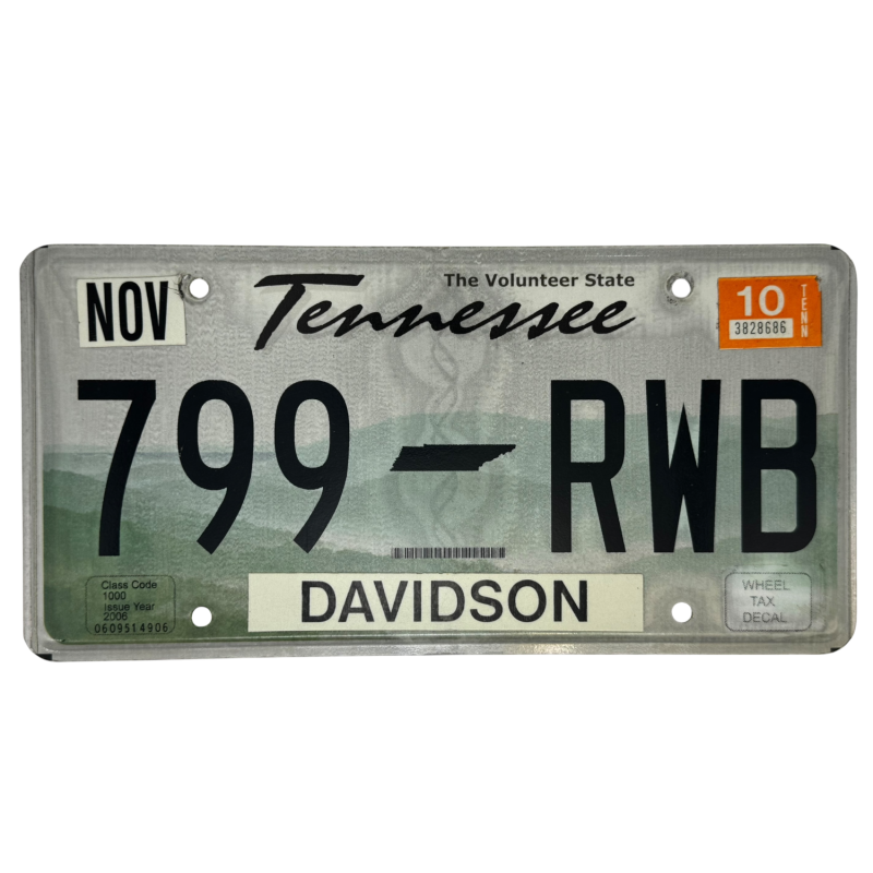 Plaque d'immatriculation Tennessee Plaque d'immatriculation Tennessee