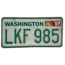 Plaque d'immatriculation du Washington