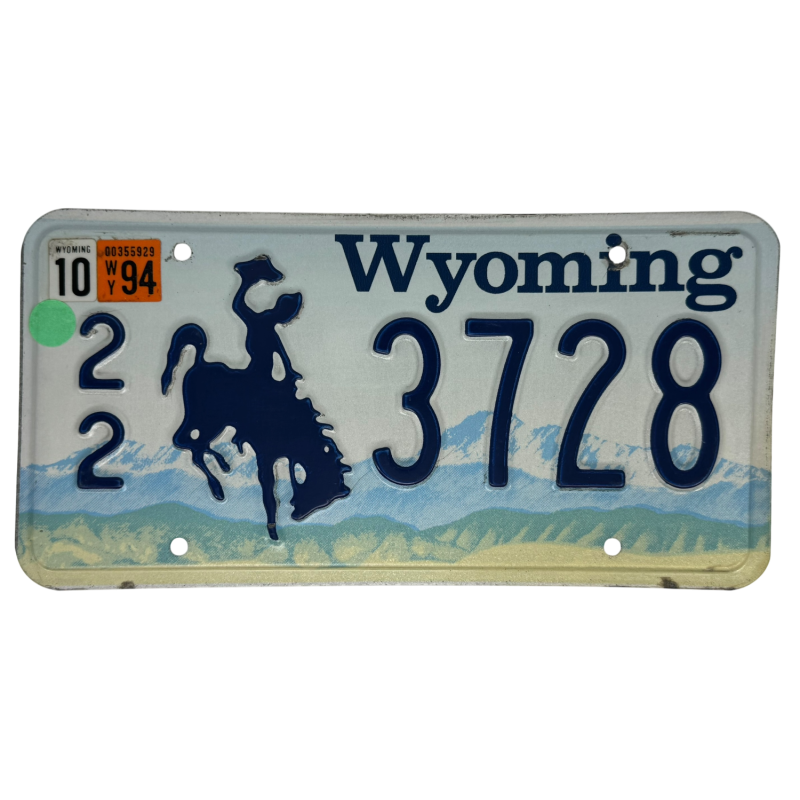 Placa de Wyoming Placa de Wyoming