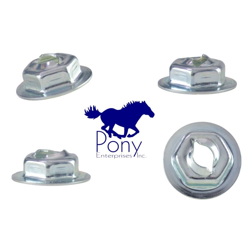 Hood Scoop Emblem Nuts 5/32" (4) 68-70