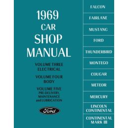 Ford Car Shop Manual - 5 Volumes 1969