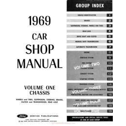 Ford Car Shop Manual - 5 Volumes 1969