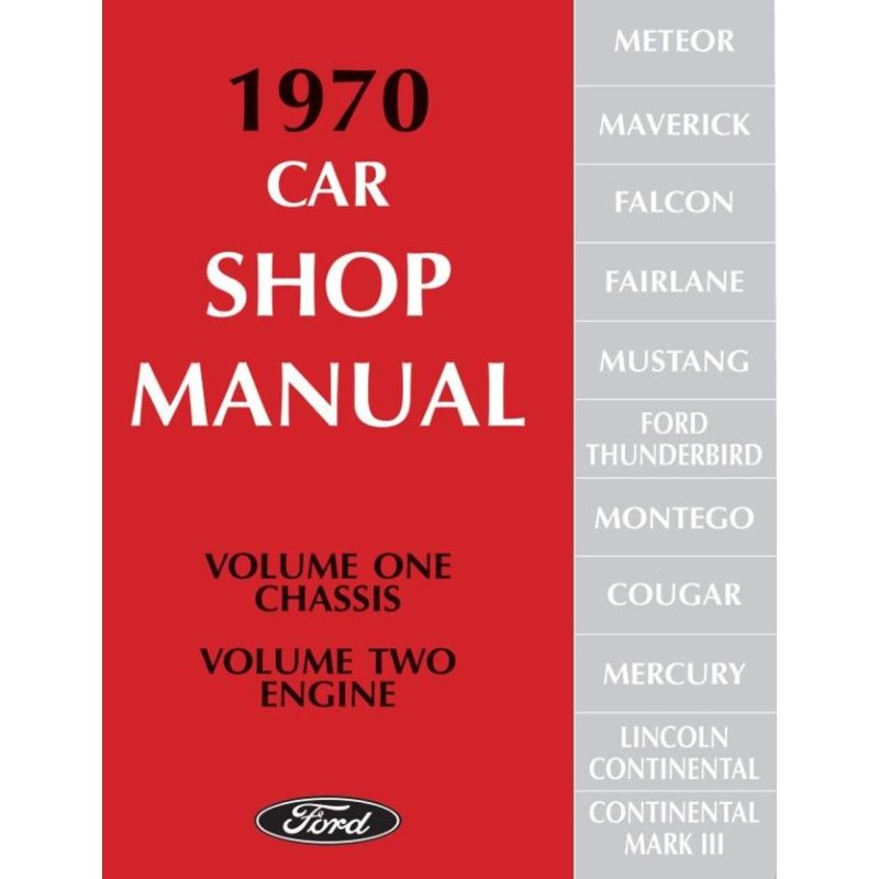 Ford Car Shop Manual - 5 Volumes 1970