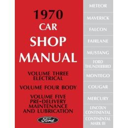 Ford Car Shop Manual - 5 Volumes 1970