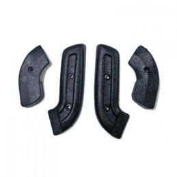 Front seat hinge covers, black 68-70