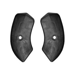 Front seat hinge covers/ seats - black 64-67