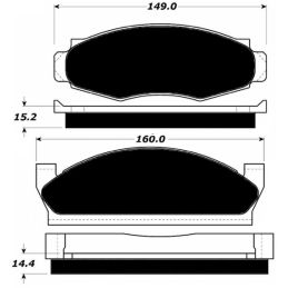 Plăcuțe de frână cu disc față Granada Porterfield 64-73
