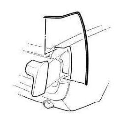 Fender gasket/ rubber/ corner, pair 69-73