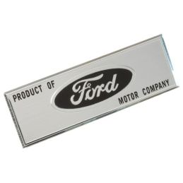 Door sill strip/ molding emblem, black 64-66