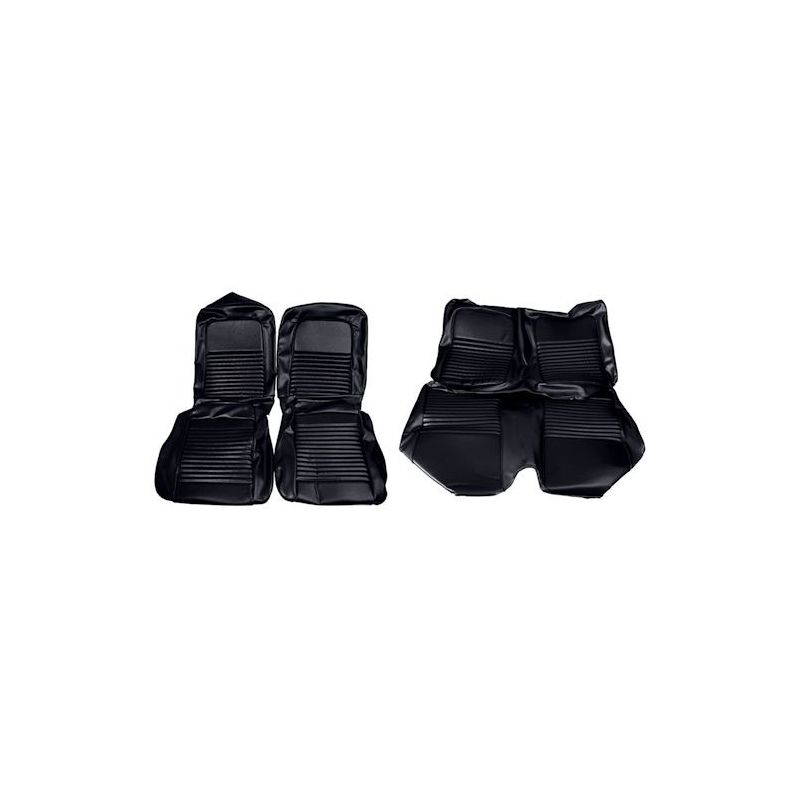 Fastback upholstery full set/ black, standard 67