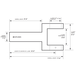 C4 drive shaft yoke, small cross member 1310 64-73
