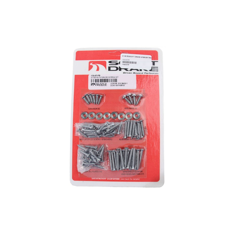 Set viti interne Fastback 67-68 Set viti interne Fastback 67-68