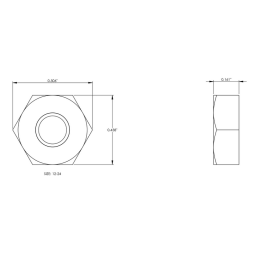 12-24 (5.5mm) Inch Nut