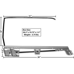 Cornice vetro porta, destra Cabrio 67-68