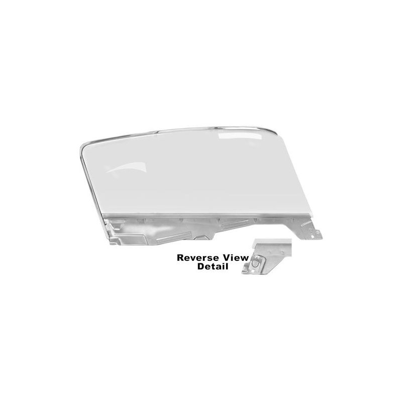 Door glass, left, clear Fastback 64-66