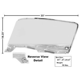 Vitre de porte droite transparente Fastback 64-66