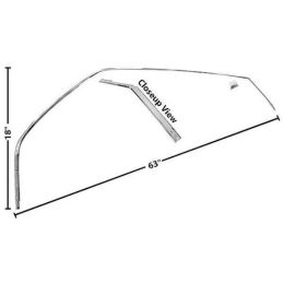 Guarnizione canale sotto grondaia, sinistra Fastback 69-70
