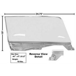 Geam ușă stânga, transparent, Coupé 64-66