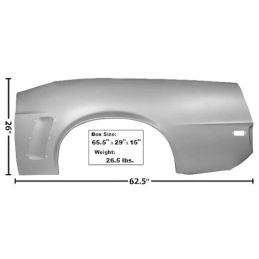 Panel lateral izquierdo completo, Cabriolet 69