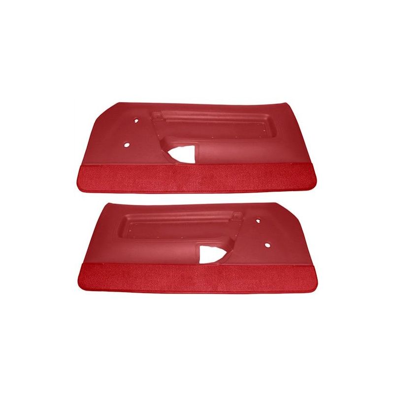 1971 - 1973 Ford Mustang Türverkleidungen Deluxe Zinnoberrot Paar / D210771016