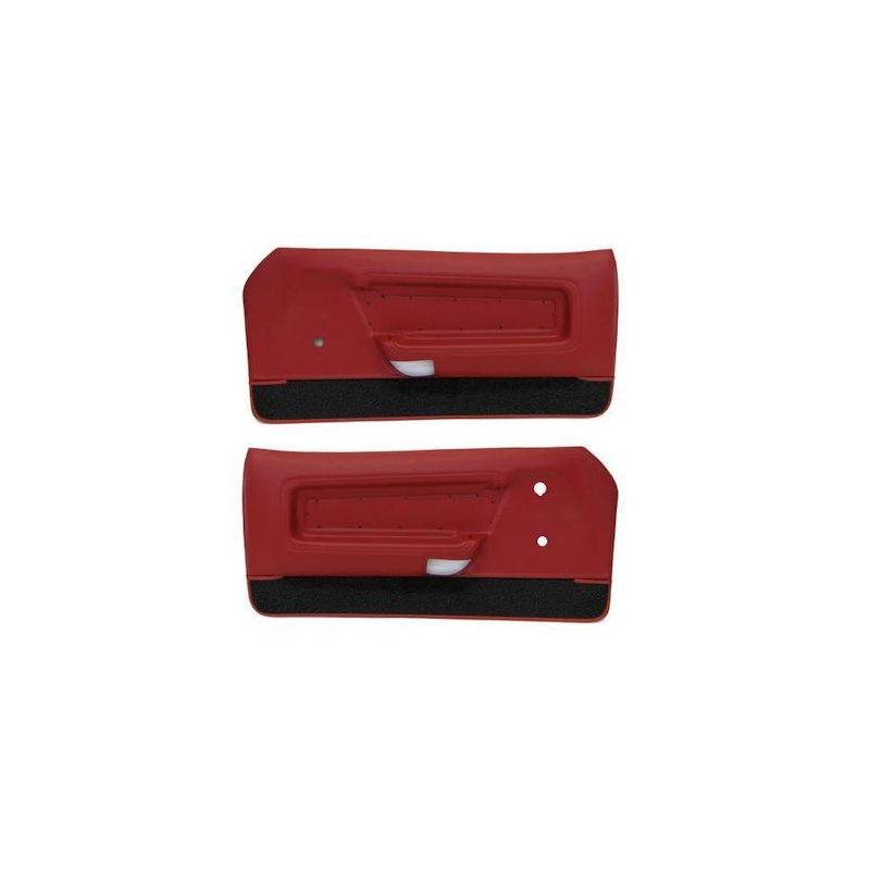 Paneles de puerta de lujo, rojo bermellón con negro, 71-73