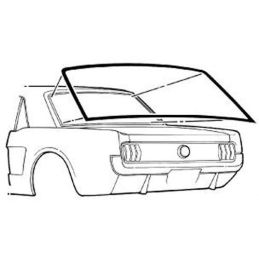 1964 - 1968 Ford Mustang Hardtop Dichtung Heckscheibe / C5ZZ-6542084-A