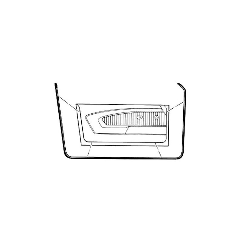 Gumové tesnenia dverí, pár 69-70