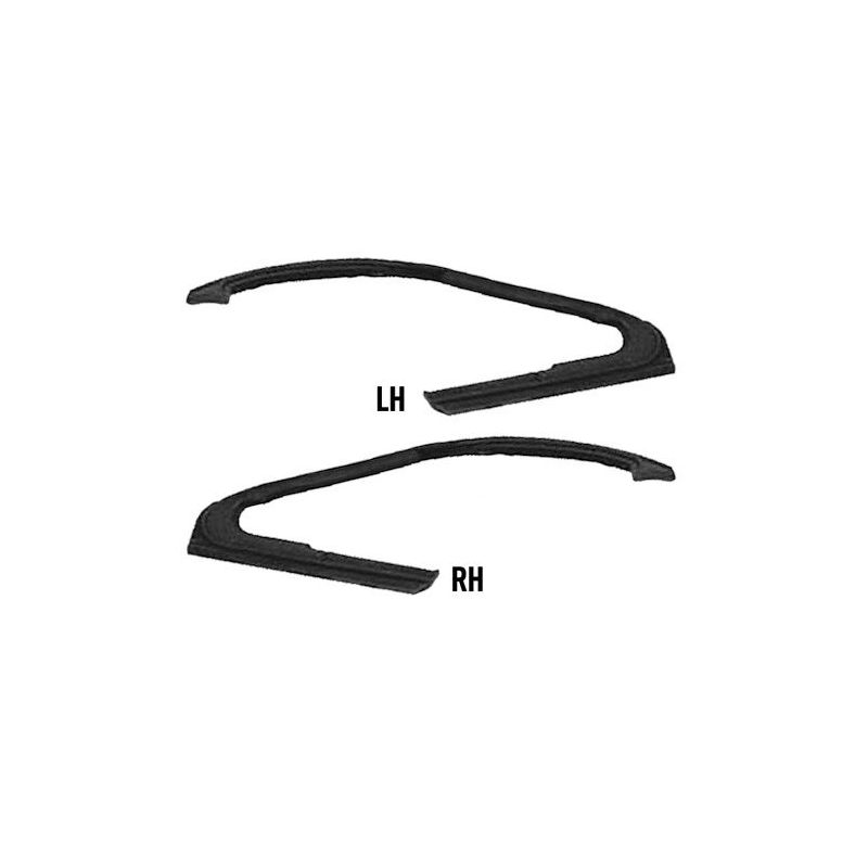 Rubber seals of the triangular window pair 64-66