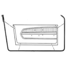 Door rubber seals/ pair 67-68